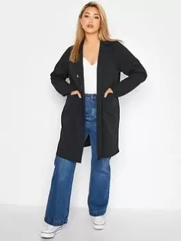 Yours Limited Button Front Blazer Black, Size 20, Women