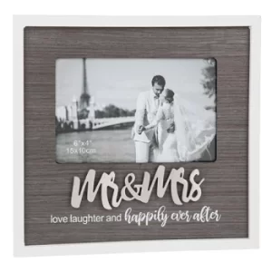 Stylish Script Photo Frame Mr & Mrs