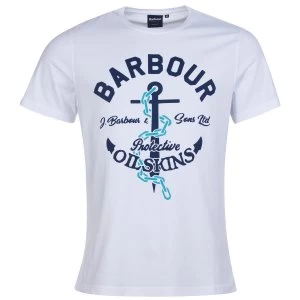 Barbour Mens Amble Tee White Large