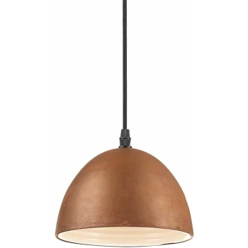 Ideal Lux Lighting - Ideal Lux Folk - 1 Light Dome Ceiling Pendant Light Weathered