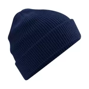 Beechfield Waffle Organic Cotton Beanie (One Size) (Graphite)