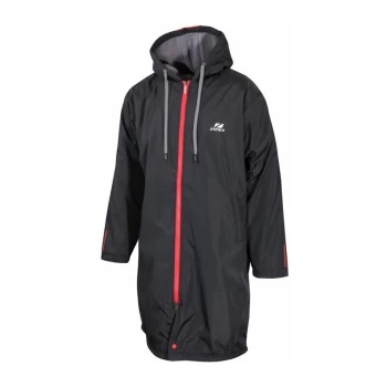 Polar Fleece Parka Robe Jacket - Small - Black/Red - Zone3