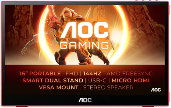 AOC 15.6" 16G3 Full HD IPS Gaming LED Monitor