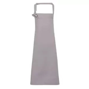 Premier Unisex Calibre Heavy Cotton Canvas Bib Apron (One Size) (Silver)