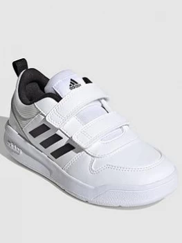 adidas Kids Unisex Tensaur Trainer - White/Black, Size 5