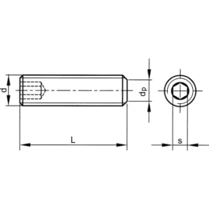 M6X6 Skt Set Screw Flat Point (GR-45H) (14.9)