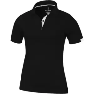 Elevate Womens/Ladies Kiso Short Sleeve Polo (M) (Solid Black)