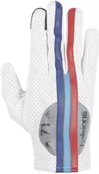 Helstons Record Air Summer Motorcycle Gloves, white-red-blue, Size 2XL, white-red-blue, Size 2XL