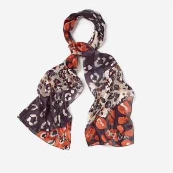 Biba Printed Devore Scarf - Mixed Leopard