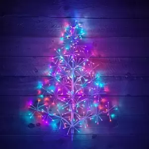 90CM Premier Indoor Outdoor Christmas Twinkling Starburst Tree LED Light in Rainbow