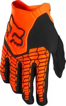 FOX Pawtector Motocross Gloves, black-orange Size M black-orange, Size M