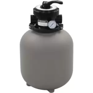 Pool Sand Filter with 4 Position Valve Grey 350 mm - Grey - Vidaxl