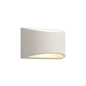 Rectangular Wall Lamp, 1 x G9, White Paintable Gypsum - Luminosa Lighting