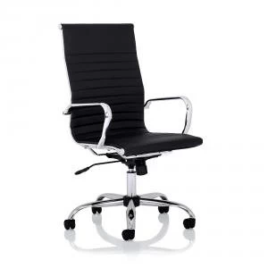 Trexus Nola High Back Executive Chair Bonded Leather Black Ref