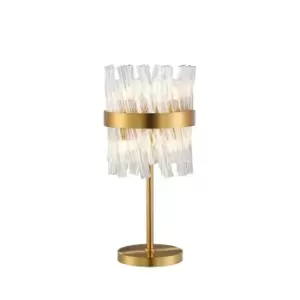 Lysander 6 Light G9, Table Lamp, Brass, Clear