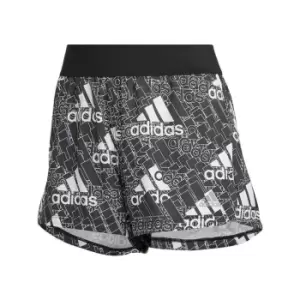 adidas Made for Training Logo Graphic Pacer Shorts Womens - White