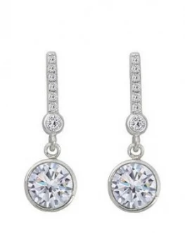 The Love Silver Collection Sterling Silver Swarovski Crystal Drop Earrings