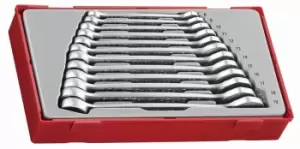 Teng Tools TT8012 12 Piece Anti Slip Combination Spanner Set 8-19mm in Case