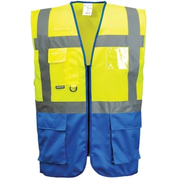 C476YRBXXXL - sz 3XL Warsaw Executive Vest - Yellow/Red - Portwest