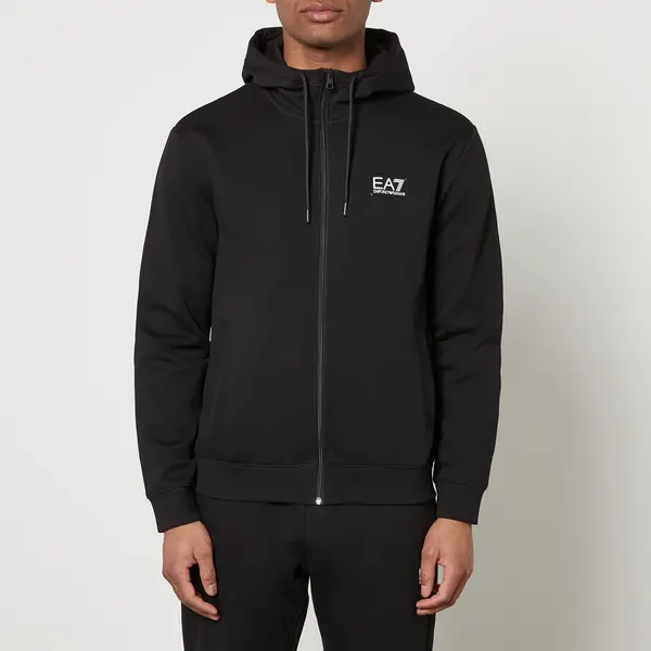 EA7 Tape Logo Cotton-Blend Hoodie - L