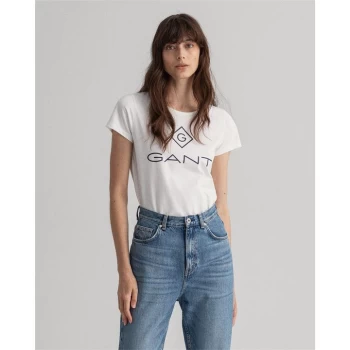 Gant Lock Up Short Sleeve T Shirt - White 110