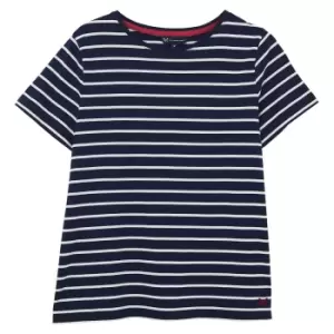 Crew Clothing Womens Breton Tee Navy/White 16