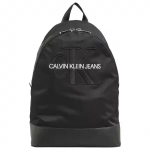 CK Jeans Mens Monogram Nylon Packable Backpack - Black