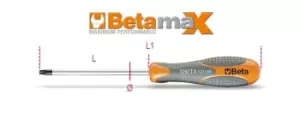 Beta Tools 1297TX Beta MAX Torx Screwdriver T6 x 50mm 012970006