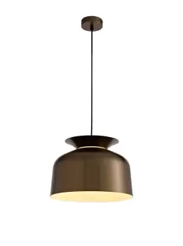 Single Ceiling Dome Pendant, Adjustable E27, Antique Bronze