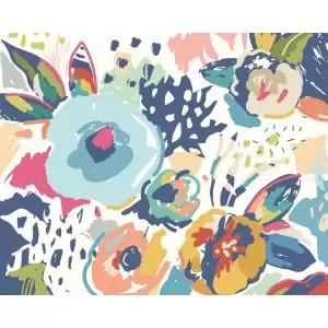 Origin Murals Abstract Floral Navy Blue Wall Mural - 3 x 2.4m