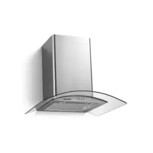 Hoover H-Hood 300 60cm Curved Glass Chimney Cooker Hood - Stainless Steel