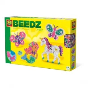 Ses Creative Beedz Childrens Iron-on Beads Fantasy World Mosaic Kit- 2400 Iron-on Beads- Unisex