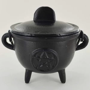 Pentagram Cast Iron Cauldron (Medium)