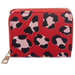 Wild Life Animal Print Zip Around Small Wallet Purse