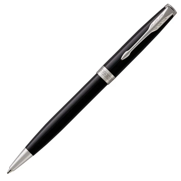 Parker Sonnet Black Lacquer Chrome Trim Fountain Pen MEDIUM - Medium Nib