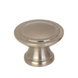 BQ Satin Nickel effect Round Internal Knob Cabinet knob D34.3 mm