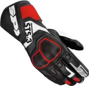 Spidi STS-3 Motorcycle Gloves, black-red, Size 3XL, black-red, Size 3XL