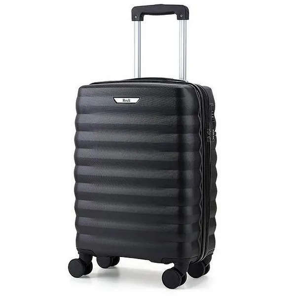 Rock Luggage Berlin IL55001 8 Wheel Hardshell Small Black Cabin Suitcase