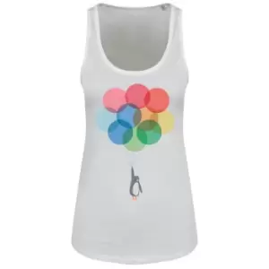 Grindstore Womens/Ladies Penguin & Balloons Vest Top (S) (White)