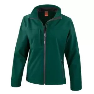 Result Womens Softshell Premium 3 Layer Performance Jacket (Waterproof, Windproof & Breathable) (S) (Bottle Green)