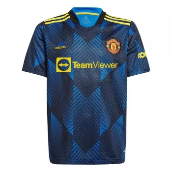 adidas Manchester United Third Shirt 2021 2022 Junior - Blue