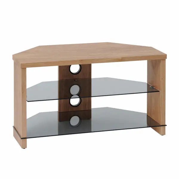 TTAP 1050mm TV Stand Upto 55" TV Tinted Glass Oak MONTREAL 1050 OAK