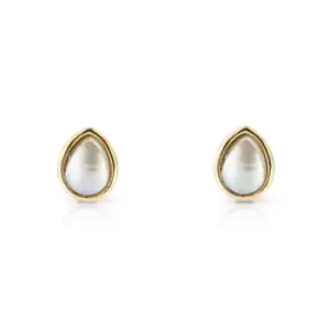 JG Signature Gold Plated June Birthstone Teardrop Stud Earrings