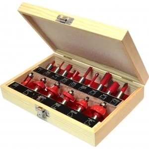 Faithfull 15 Piece 1/2" Router Bit Set