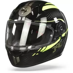 Scorpion EXO-390 Sting Black Neon Yellow Full Face Helmet S