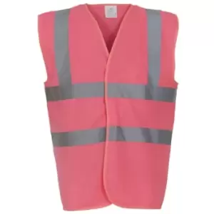 Yoko Mens High-Vis Waistcoat (XL) (Pink) - Pink