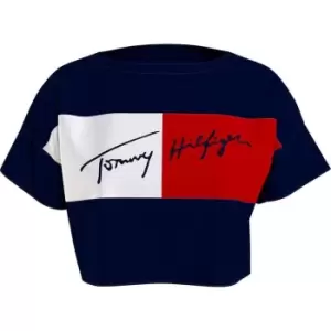 Tommy Bodywear Cropped T-Shirt - Multi