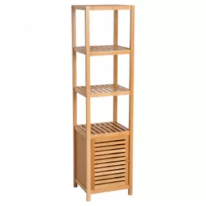 HOMCOM Bamboo 5-Tier Freestanding Bathroom Towel Rack