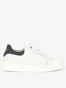 Barbour International Amanza Leather Trainer - White, Size 7, Women