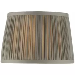 Loops - Tapered Cylinder Lamp Shade - Charcoal Grey Silk - 40W E27 or B22 golf